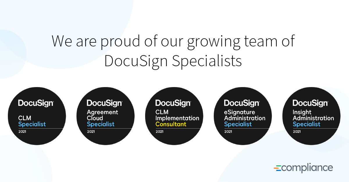 Compliance Accelerates CLM Practice Growth with Multiple DocuSign Accreditations