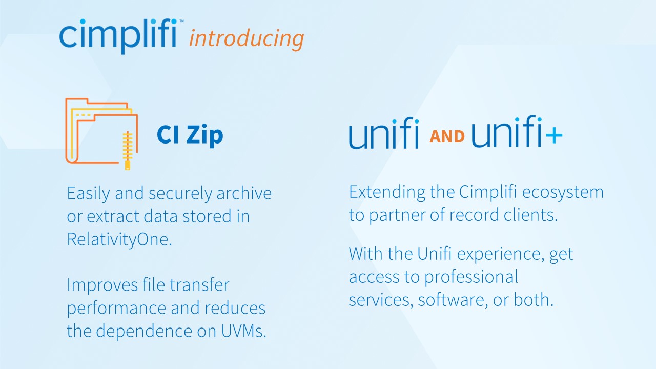 Cimplifi™ Adds New Application to Relativity Ecosystem  and Extends Partner of Record Program